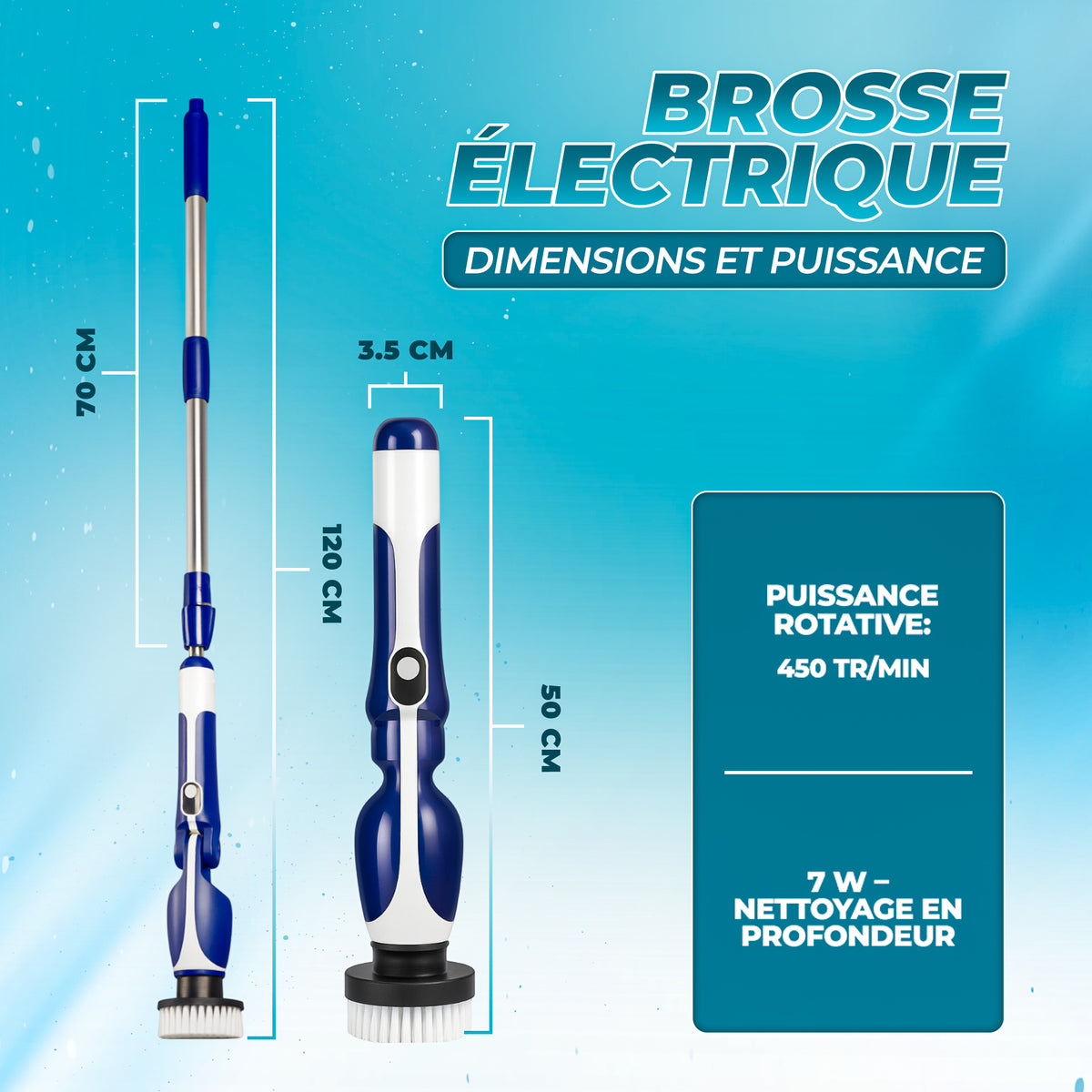 brosse électrique + 3 torchons microfibres XL offerts